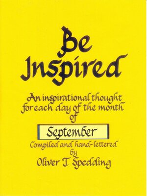 cover image of Be Inspired--September